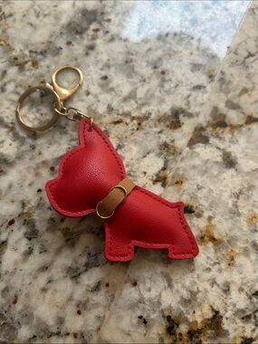 Red Dog Keychain Accessory for purse